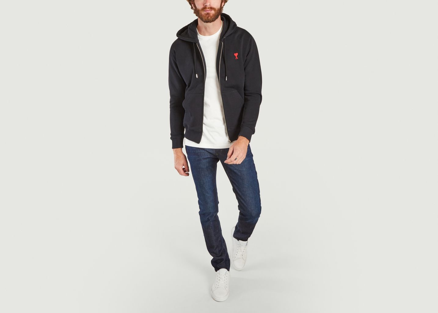 Hoodie zippé AMI de coeur - AMI Paris