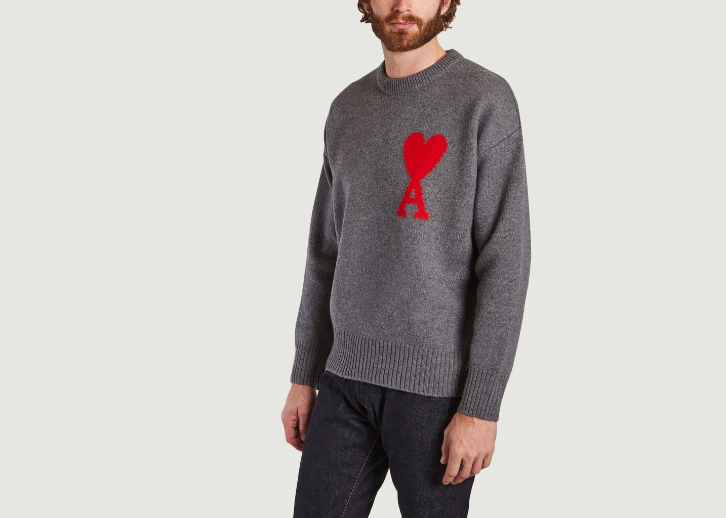 Pull siglé en laine Ami De Cœur - AMI Paris