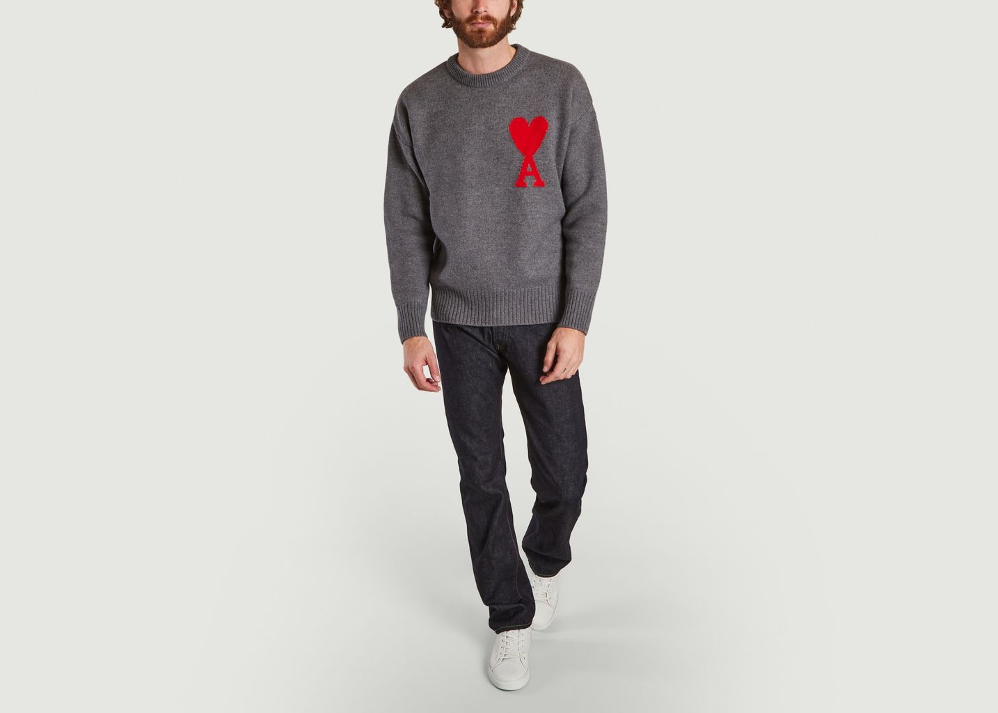 Pull siglé en laine Ami De Cœur - AMI Paris