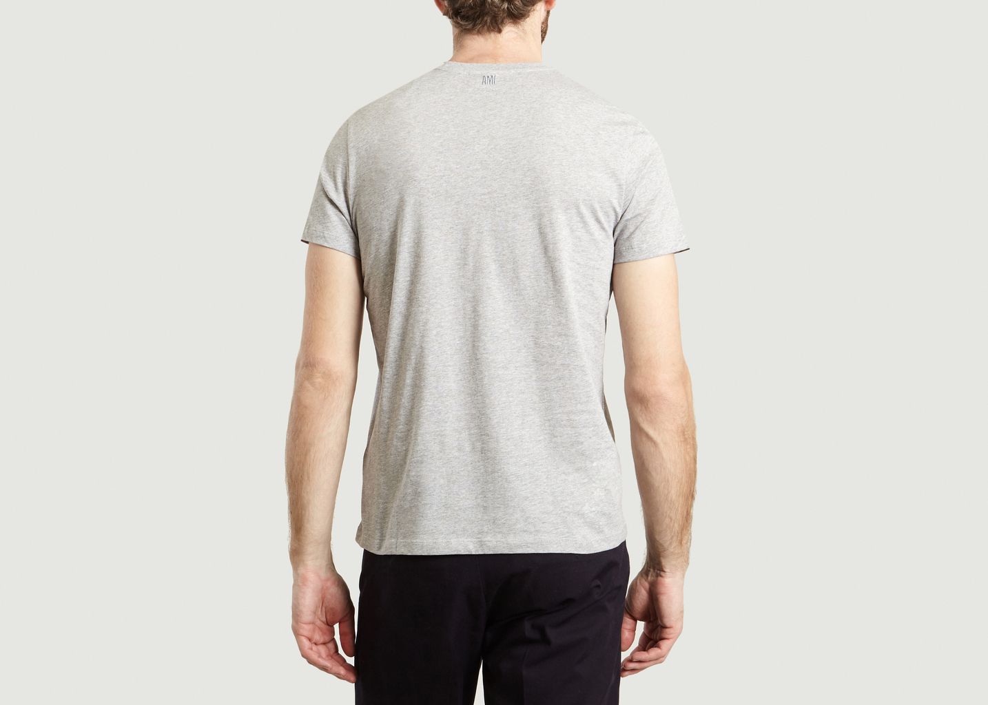 T-Shirt Uni Brodé - AMI Paris