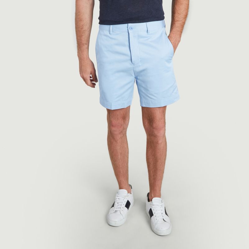 Sale Cotton chino shorts Light Blue AMI 