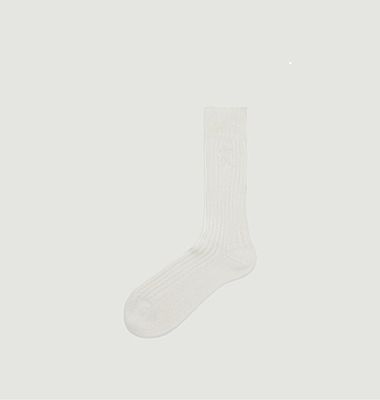 Pair of plain cotton blend socks