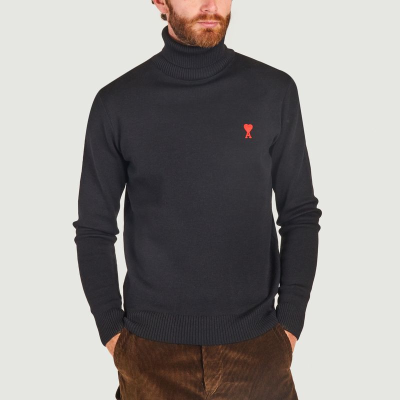 Wool turtleneck sweater  - AMI Paris