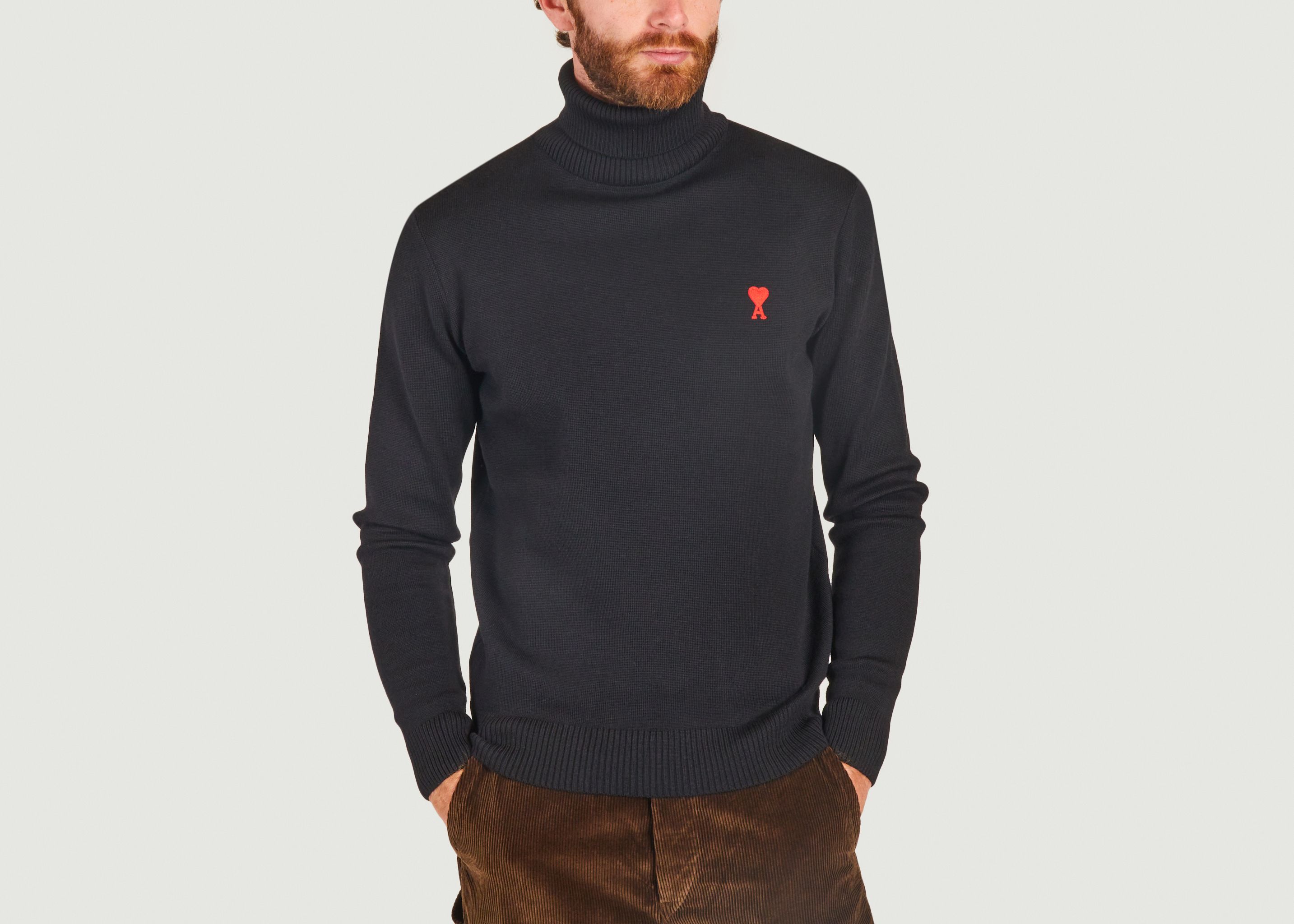 Wool turtleneck sweater  - AMI Paris