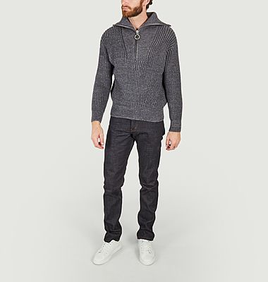 Pullover zip Collar Ribbed 