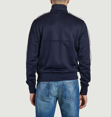 Sweat zippé en polaire technique brillante
