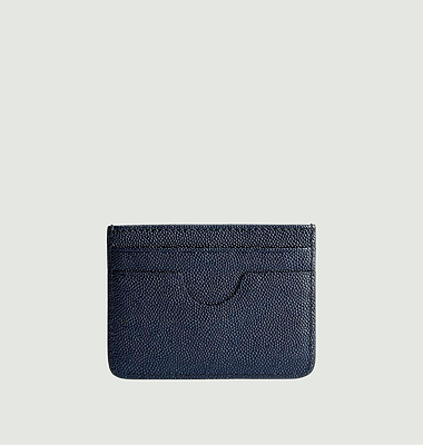 Caviar grain leather card holder