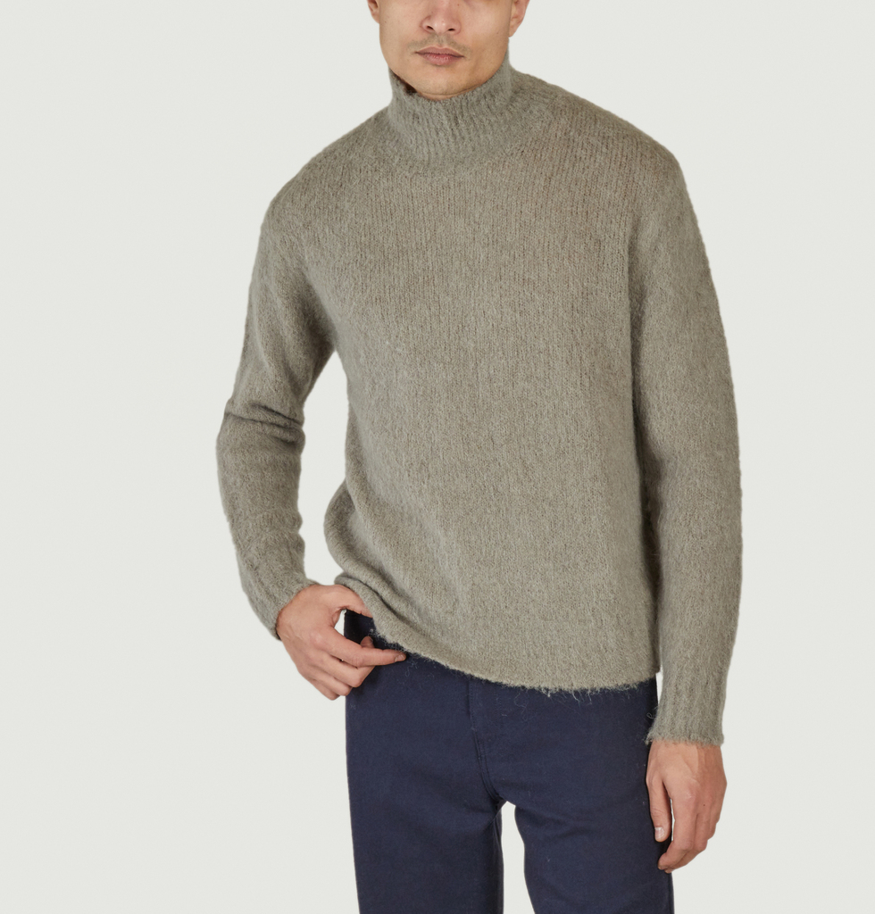 Pull Col Roulé Taupe AMI Paris L’Exception