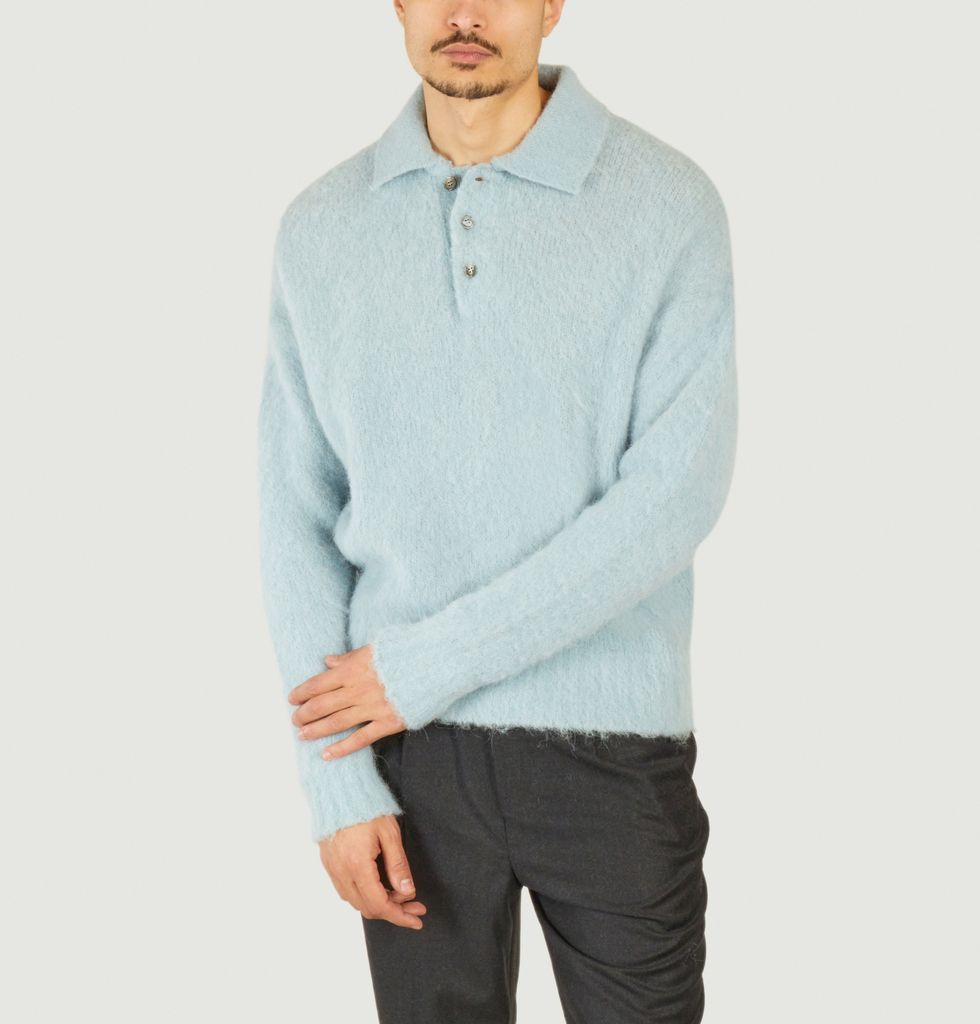 Sale Hairy Light jumper Light Blue AMI Paris at -40% | L'Exception