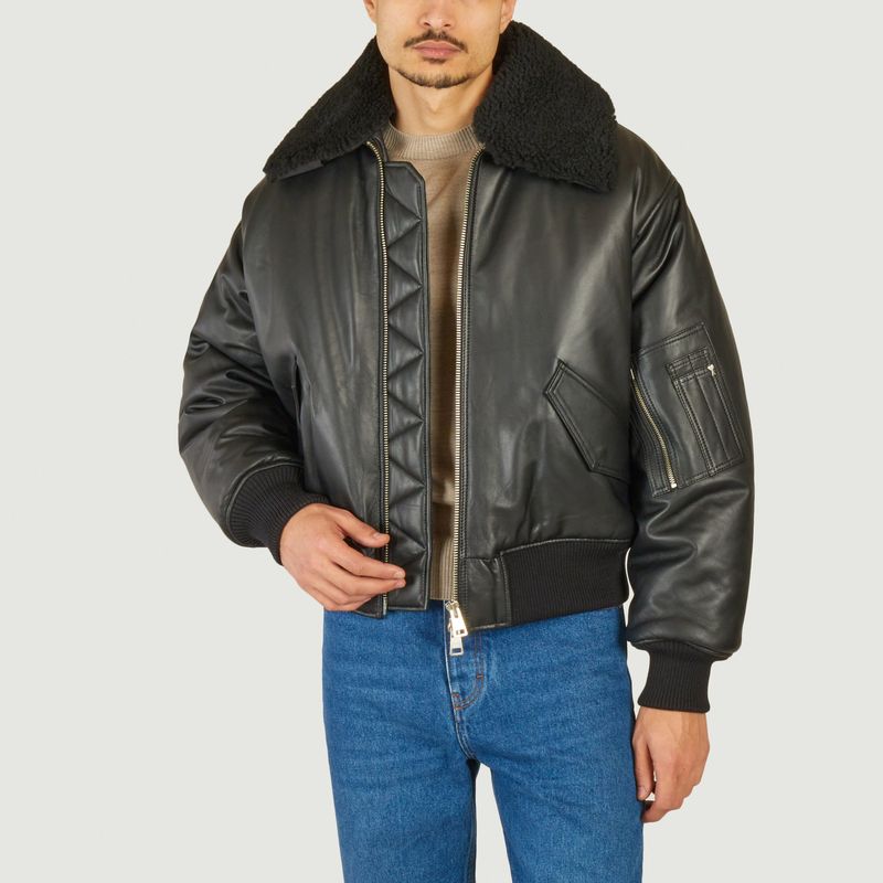 Leather jacket - AMI Paris