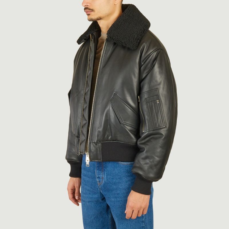 Leather jacket - AMI Paris