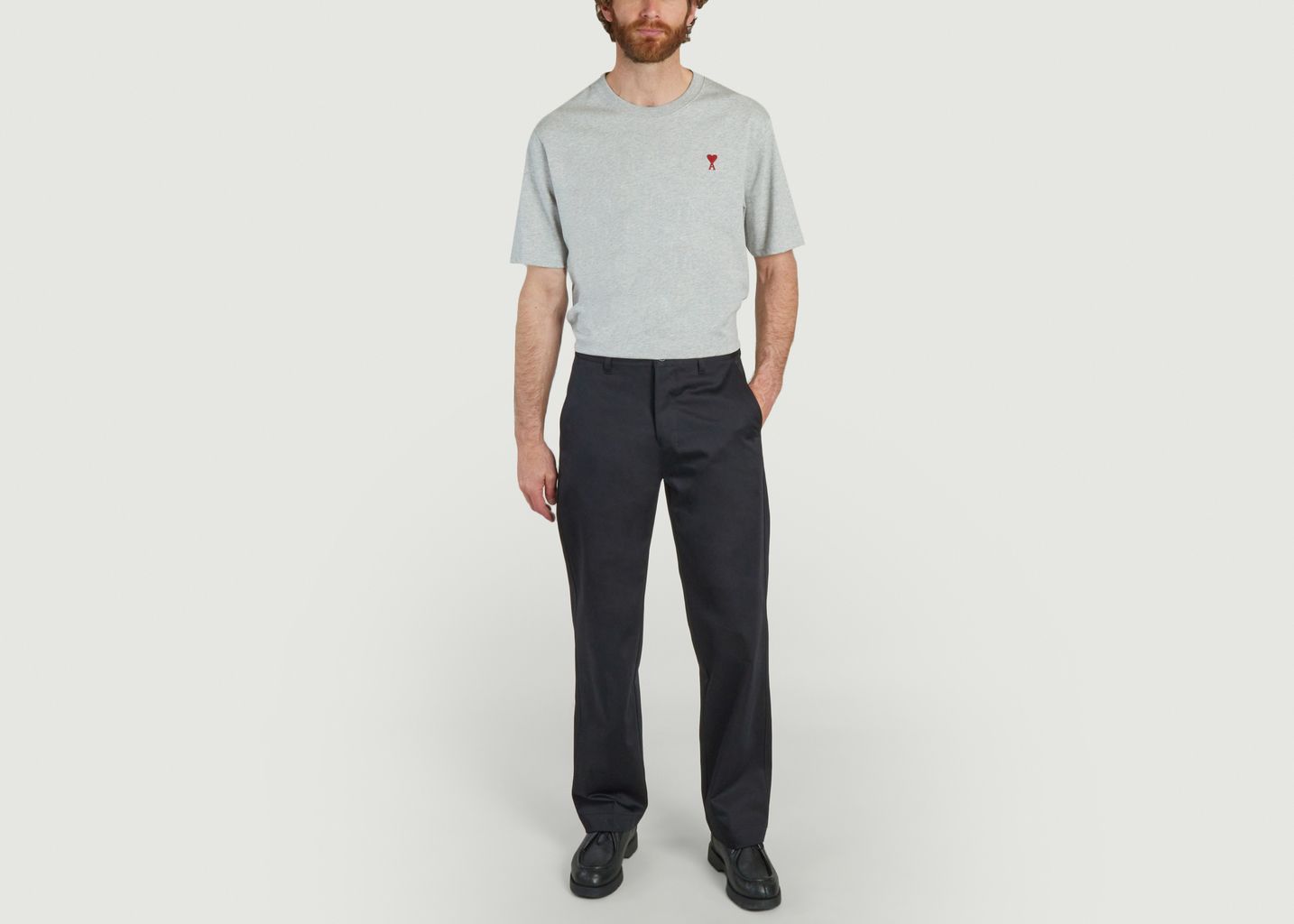 Straight Chino Trousers - AMI Paris