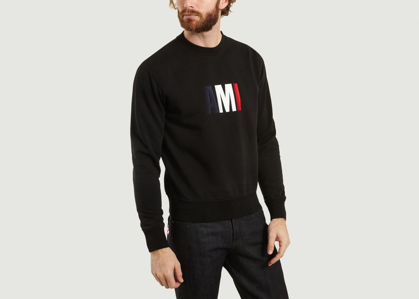 Sweat Broderie Logo Coton - AMI Paris