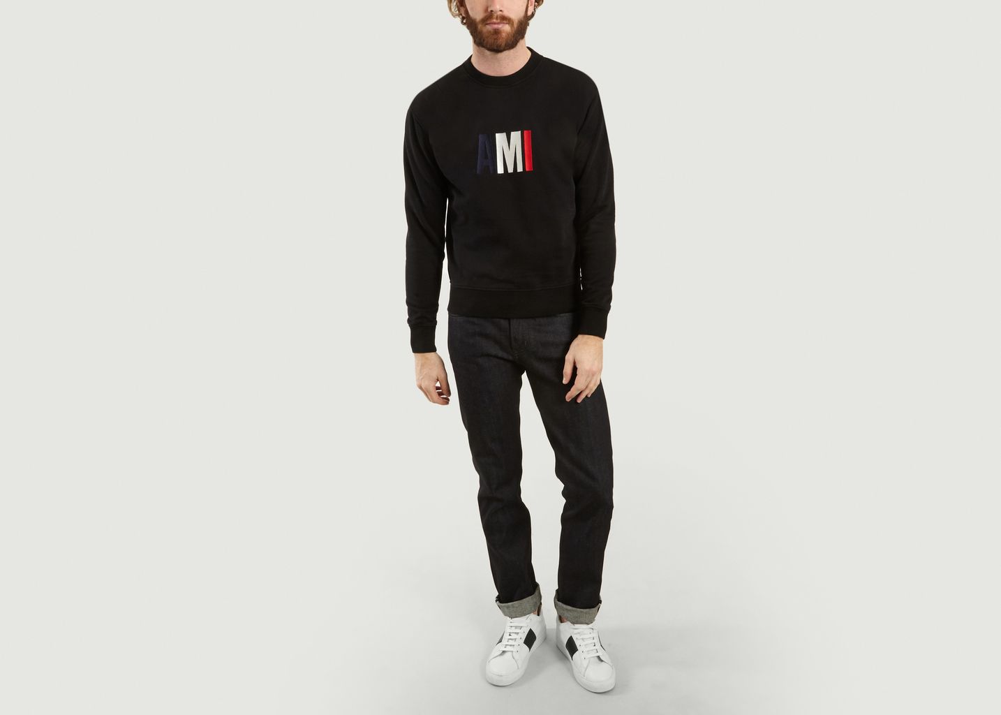 Sweat Broderie Logo Coton - AMI Paris