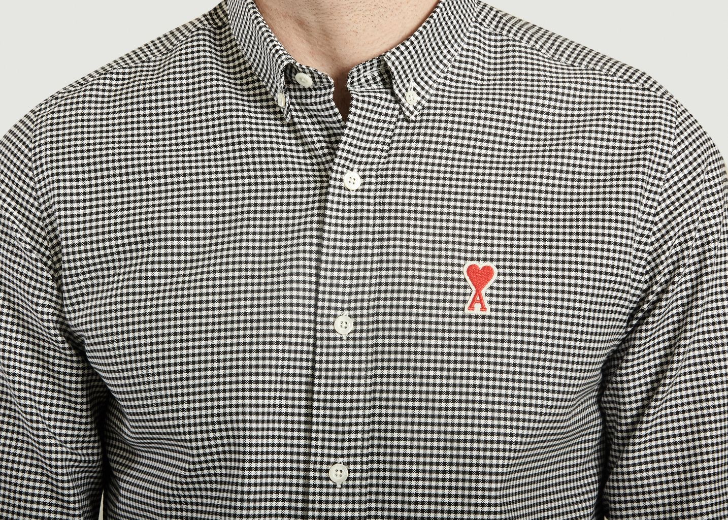 Oxford Shirt With Logo And American Collar - AMI Paris