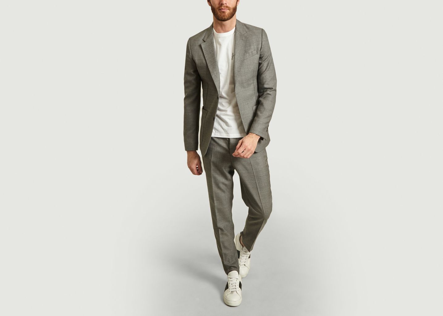 Pantalon carotte en laine natté - AMI Paris