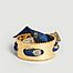 Gold plated and silk cuff bracelet Diva June - An-nee