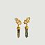 Gold plated earrings Labradorite tree stones - An-nee