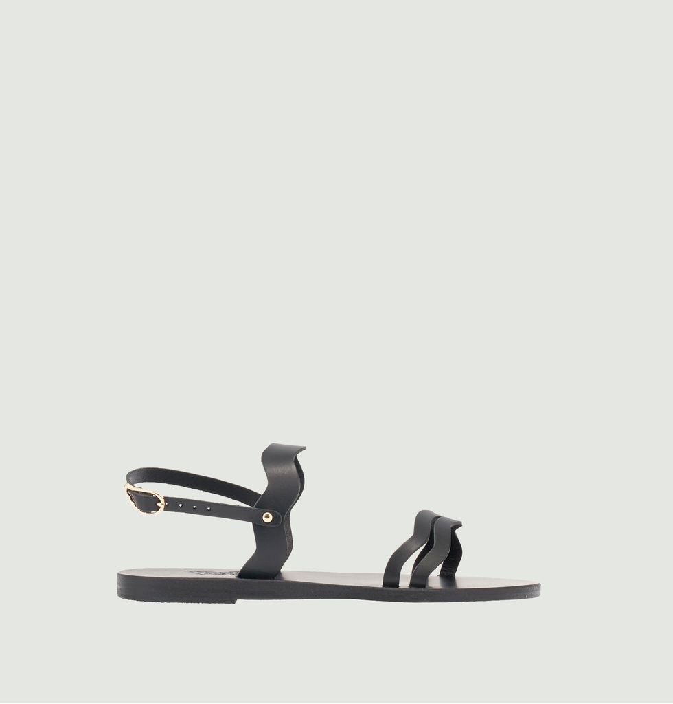 Chania sandal Black Ancient Greek Sandals L Exception