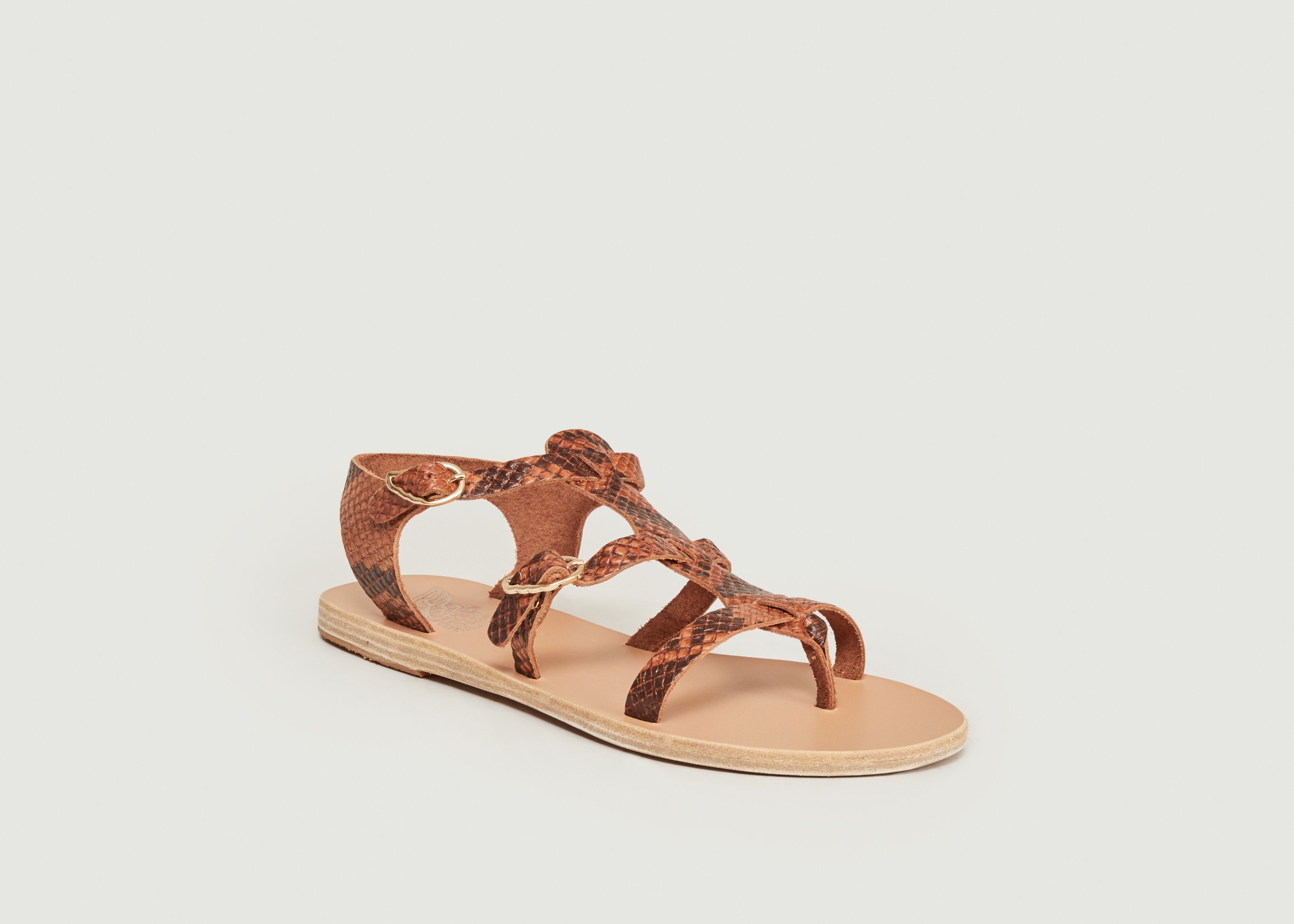 Sandales Grace Kelly effet python - Ancient Greek Sandals