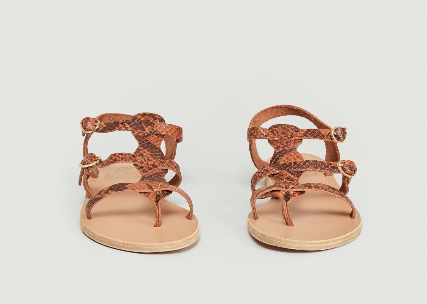 Femme Chaussures Chaussures plates Sandales plates Sandales Grace Kelly Cuir Ancient Greek Sandals en coloris Noir 