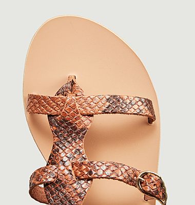 Grace Kelly python effect sandals