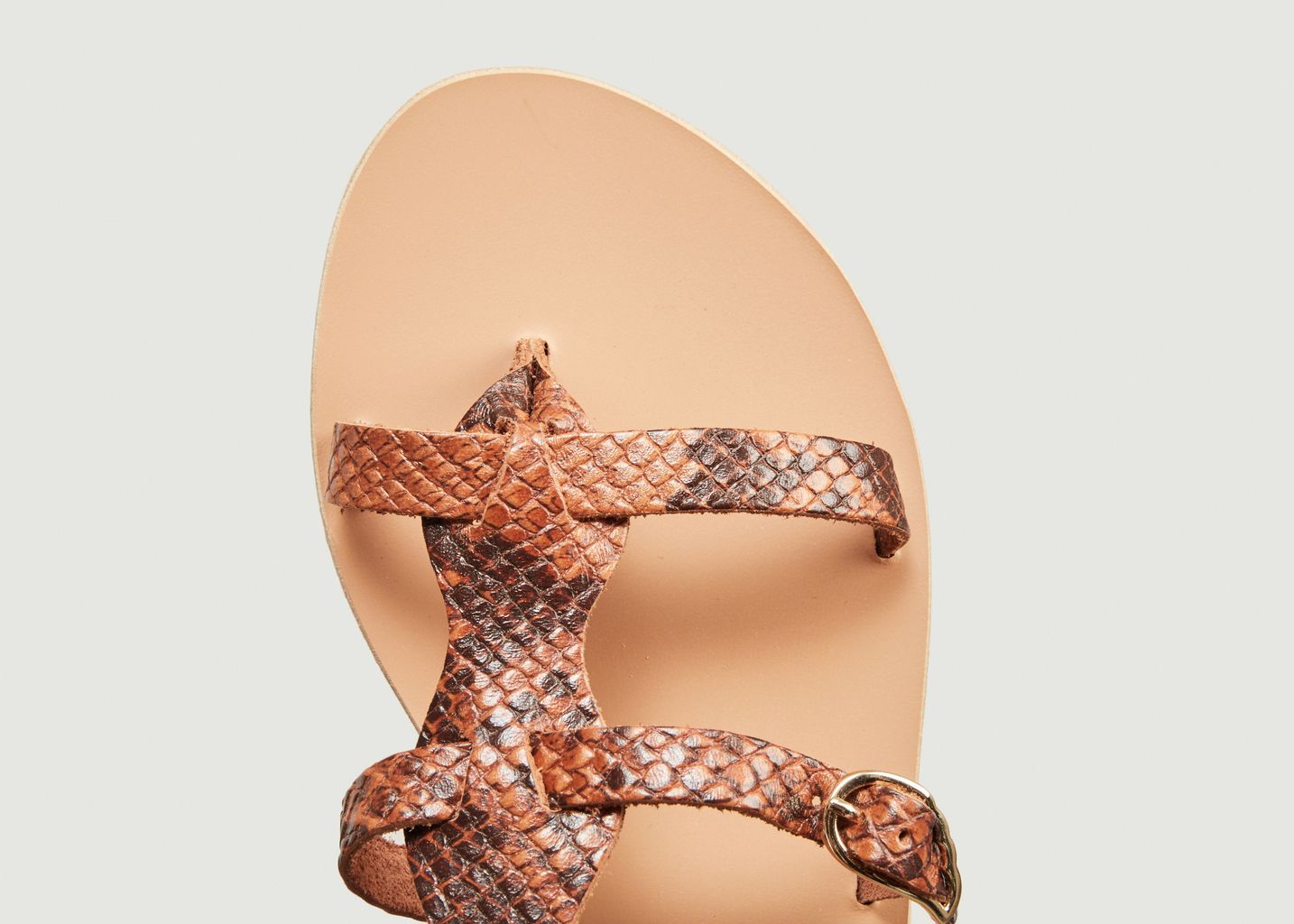 Grace Kelly python effect sandals - Ancient Greek Sandals