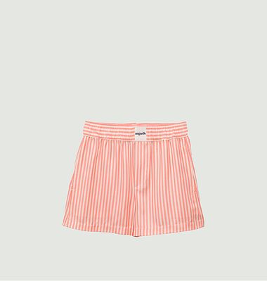 Striped Tencel Pyjama Shorts