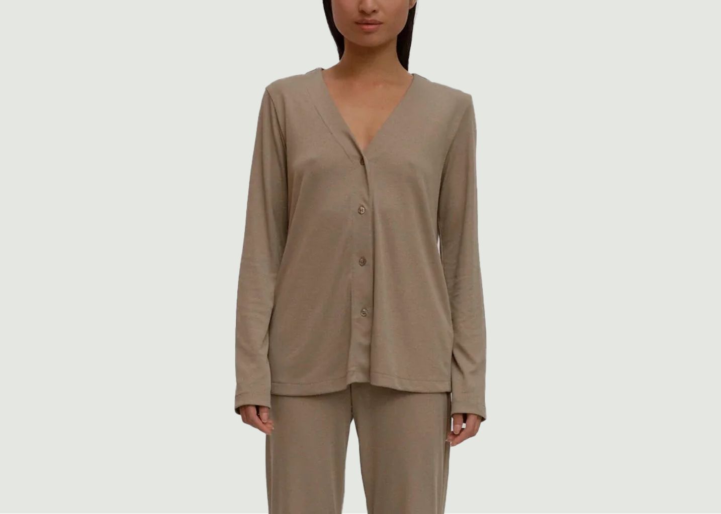 Long-sleeved button-down pyjama top - Angarde