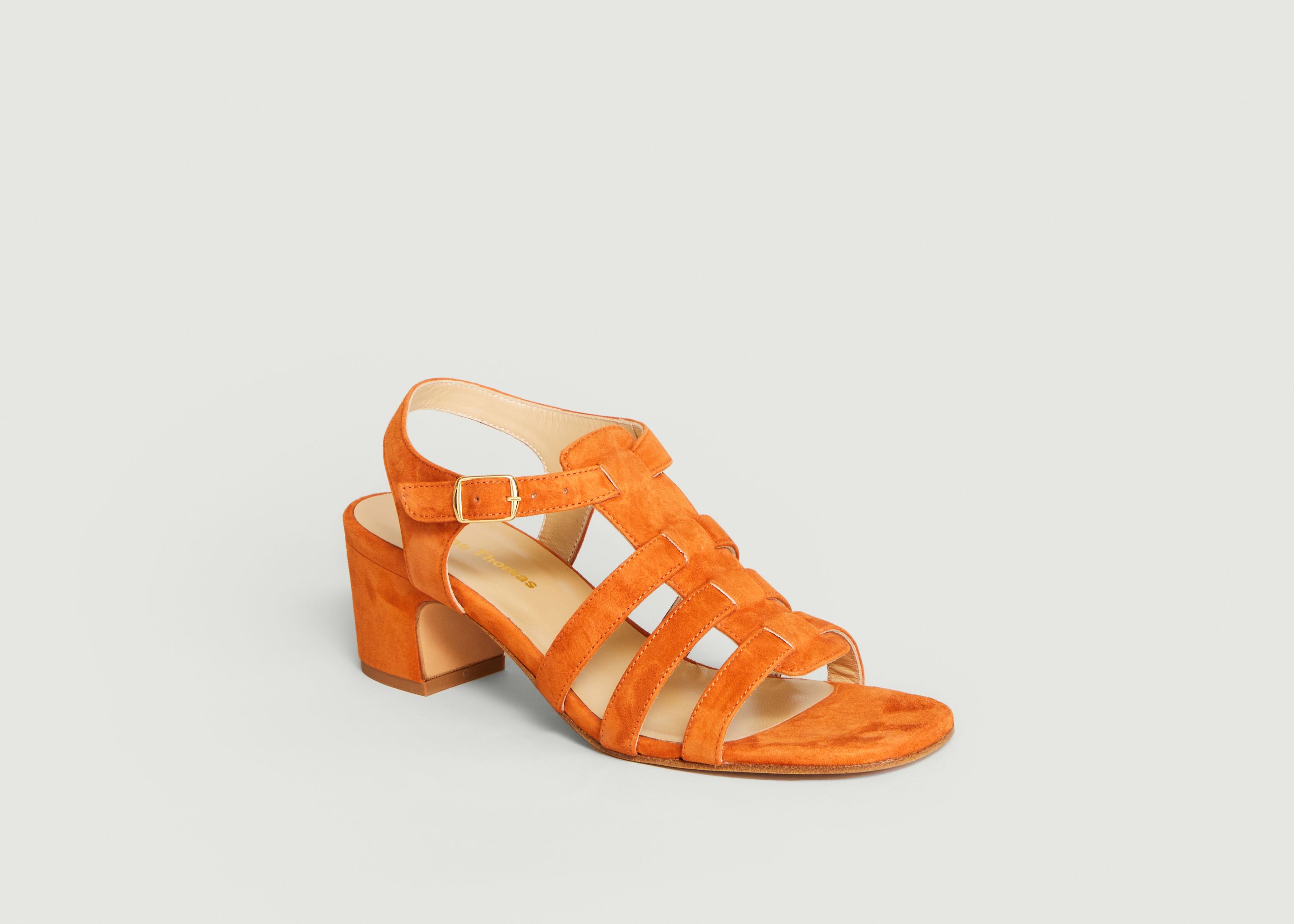 Ola Samt Knospen Sandale - Anne Thomas Chaussures
