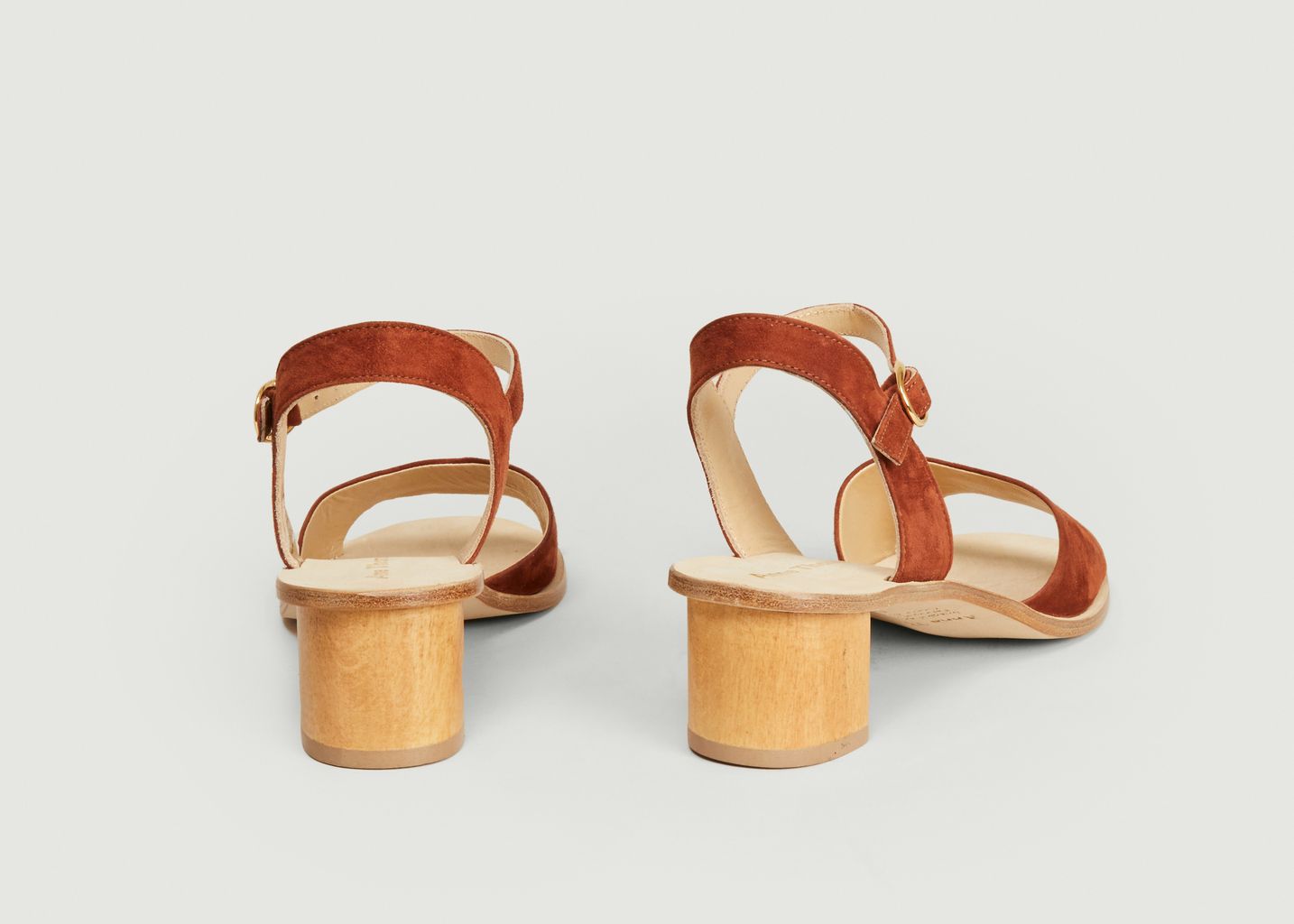 Sandales en cuir velours Emily - Anne Thomas Chaussures