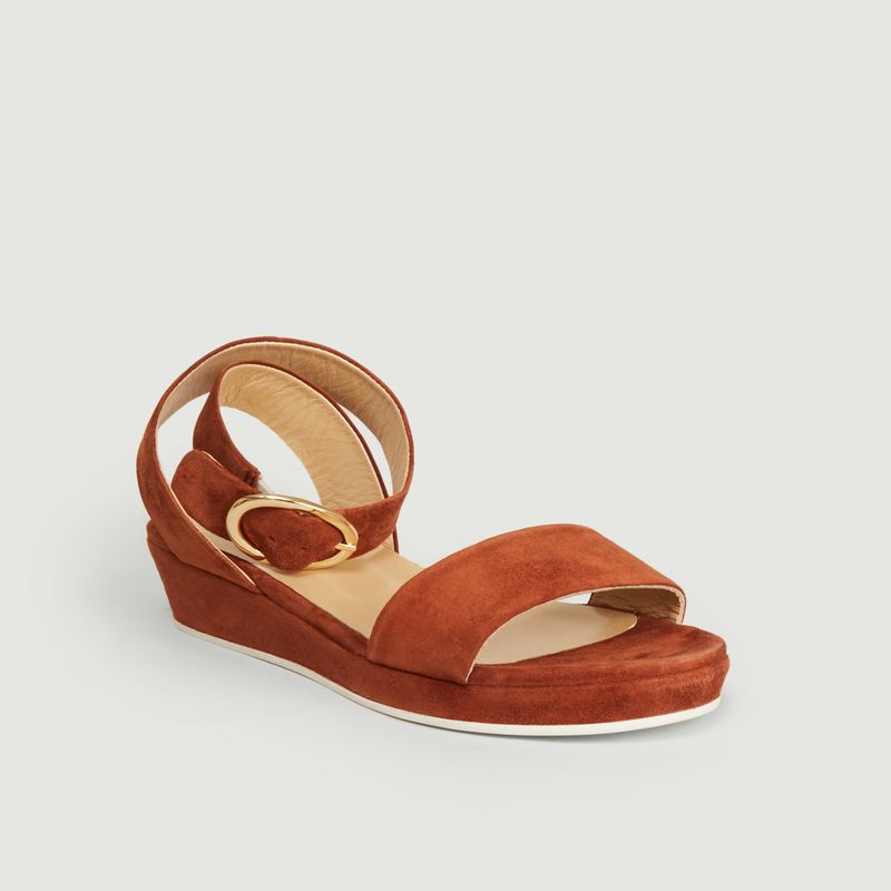 Romane suede leather sandals - Anne Thomas Chaussures