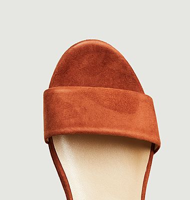 Sandales en cuir velours Romane