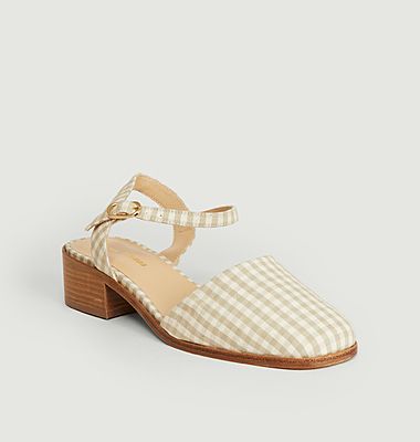 Sandales motif vichy Morris Buckle