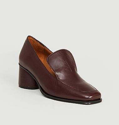 Mocassins en cuir nappa à talons Simon