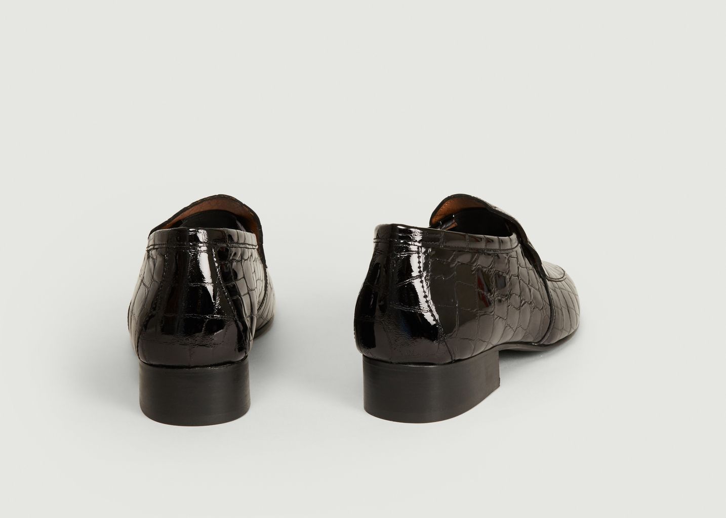 Mocassins en cuir façon croco Léo - Anne Thomas Chaussures