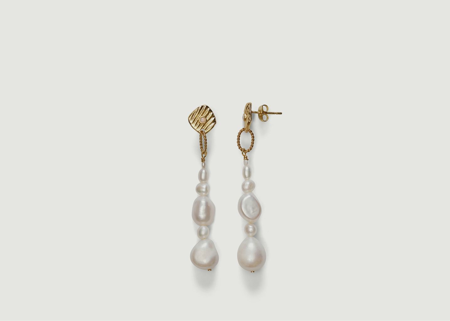 Jet-set pearl pendant earrings - Anni Lu