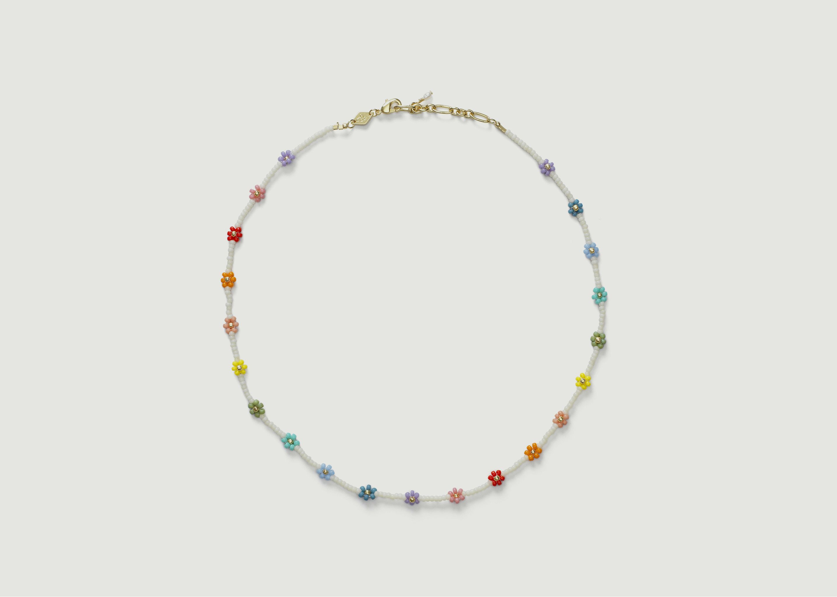 Halskette mit Flower-Power-Perlen - Anni Lu