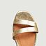 Raha laminated leather sandals - Anthology Paris