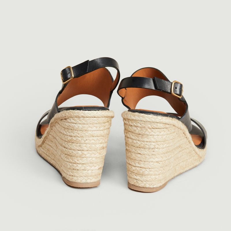 Barano leather wedge sandals - Anthology Paris