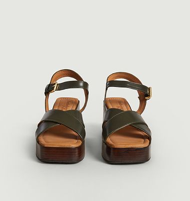 Leather platform sandals Hila