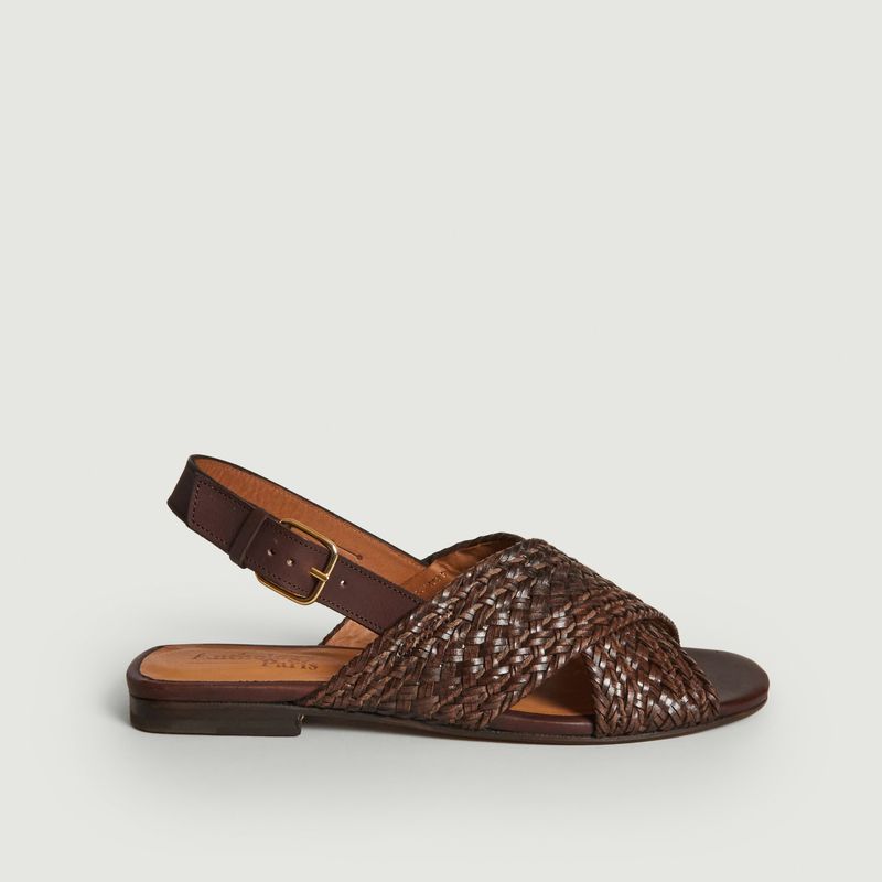 Flat sandals in woven leather Ringo - Anthology Paris