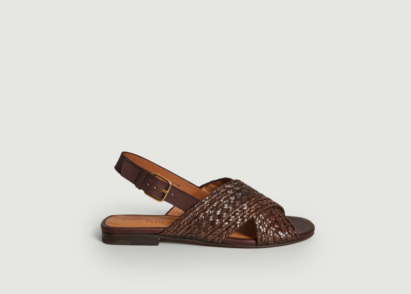 Flat sandals in woven leather Ringo - Anthology Paris
