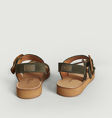 Sandales plates en daim Betty