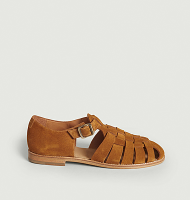 Sandales plates en daim Baiko