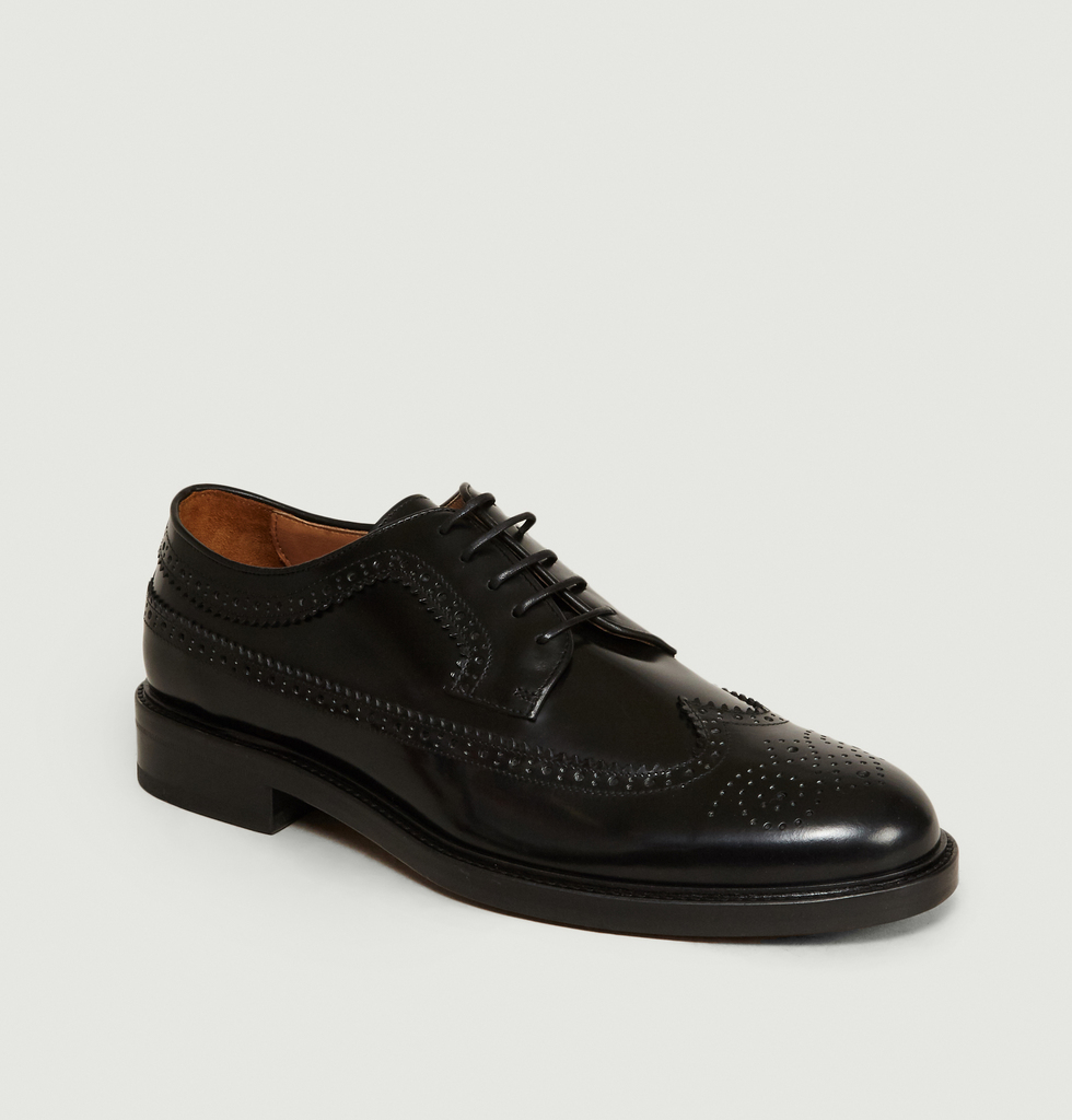 derbies cuir noir