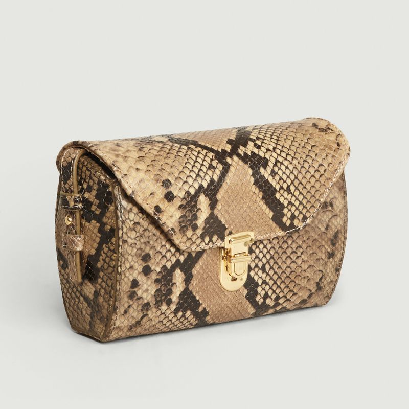 Janis Python Effect Leather Bag - Anthology Paris