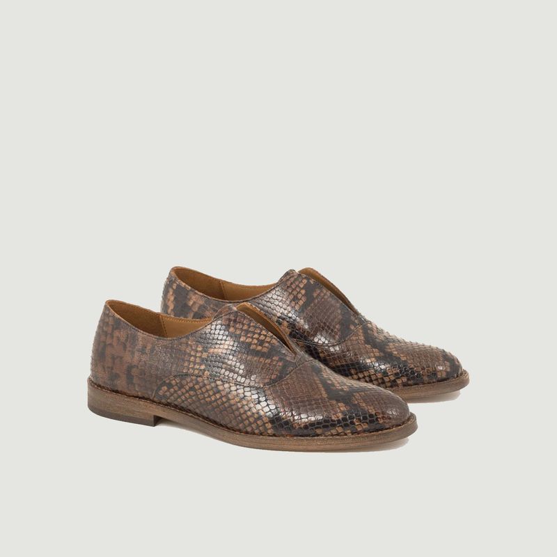 Richelieus en cuir façon python Elvie - Anthology Paris