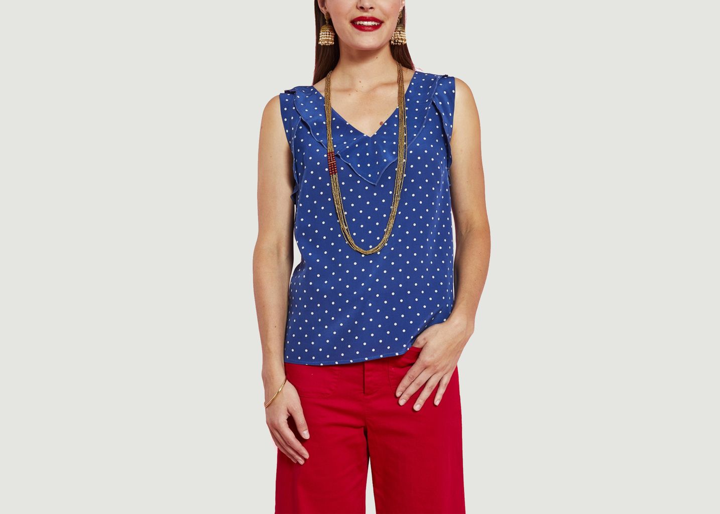 Silk top with dots - Antoine et Lili