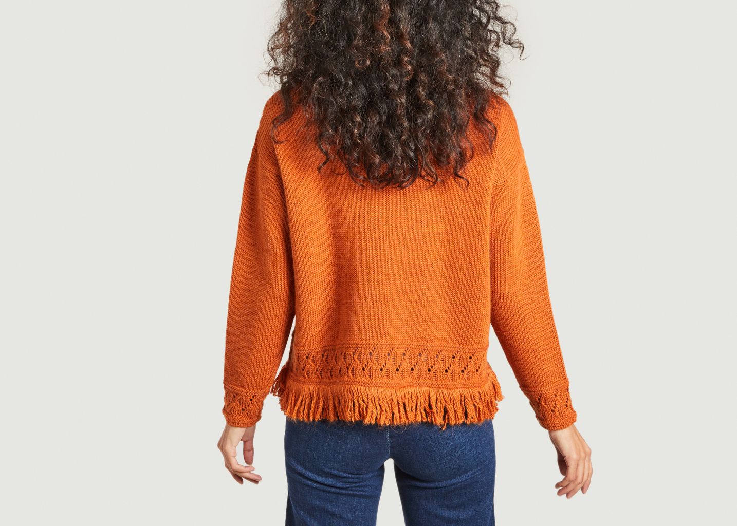 Lilas fringed sweater - Antoine et Lili